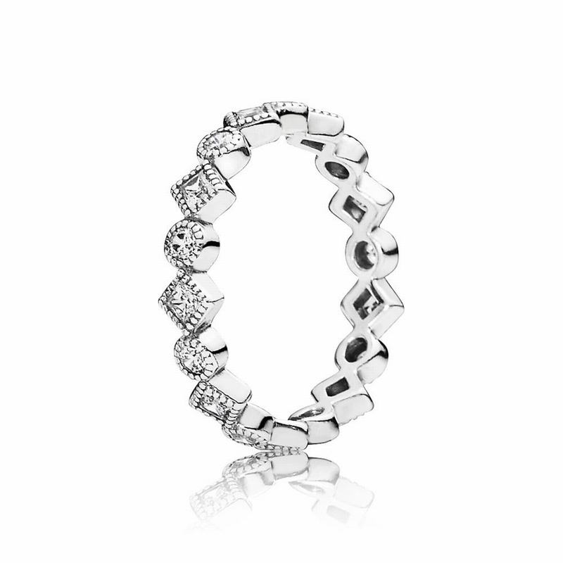 Pandora Alluring Brilliant Princess Promise Ring - Sterling Silver/Cubic Zirconia - Canada | BV4747E